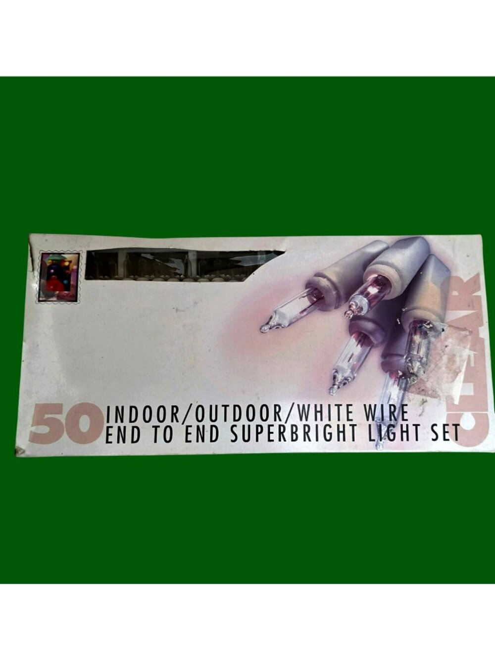 New Vintage Mini String Lights 50 Bulbs White Wire Christmas Wedding Holiday